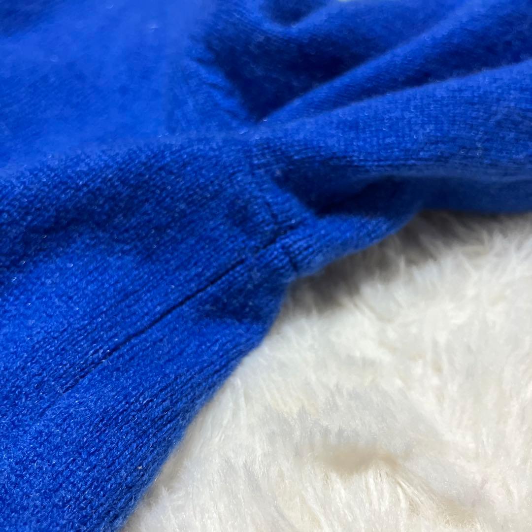 専用 タカシマヤ カシミヤ100％ クルーネック ニット ロイヤルブルー 3L