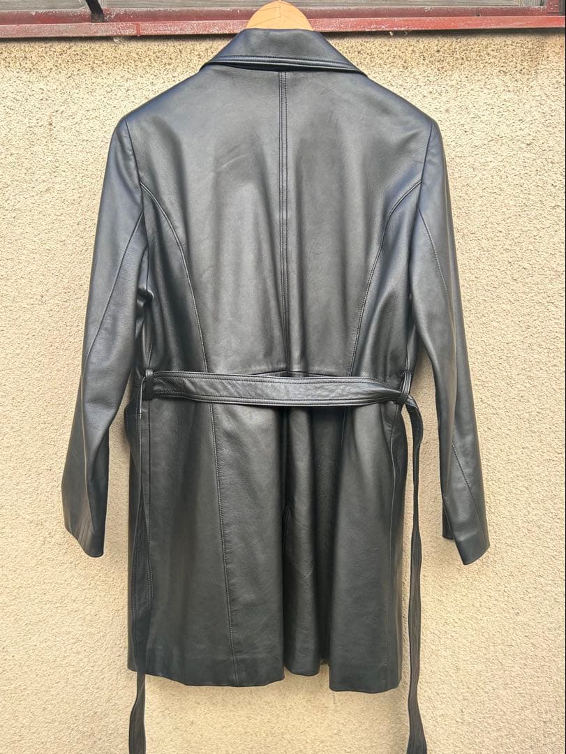 BALMAIN バルマン 本革 レザーコート ブラック ヴィンテージ