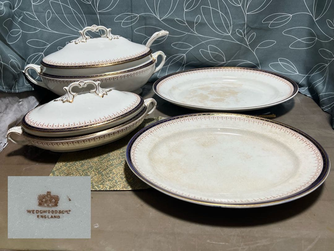 ウェッジウッド テリーヌ オーバルプレート レードルの5点セット