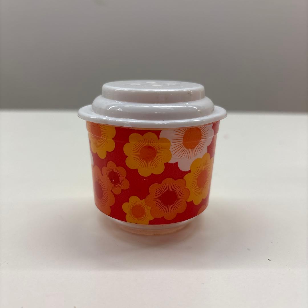 昭和レトロ花柄 調味料ケース 5個セット トレー付き