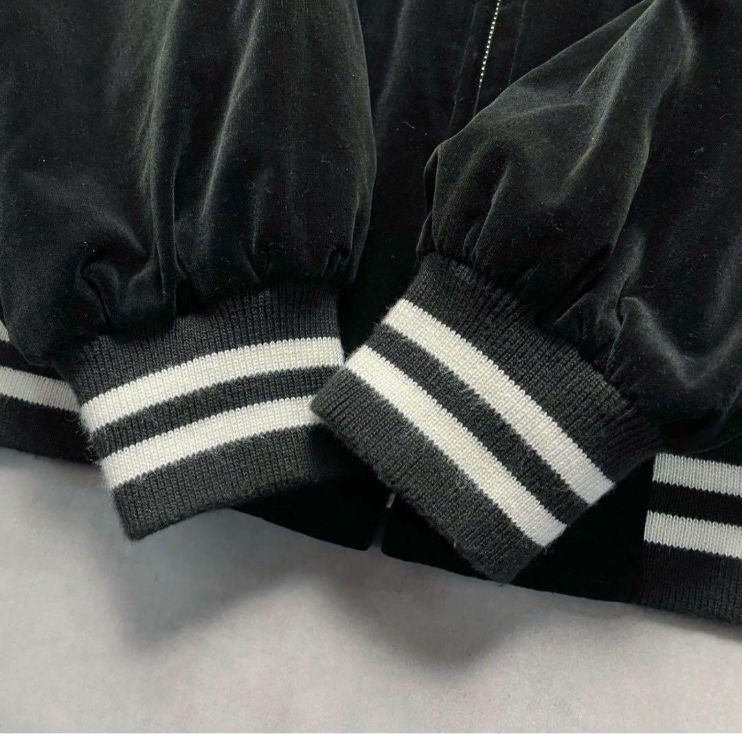 【別珍】ヤマコ 風神雷神 龍神 黒 別珍 ベロア スカジャン 和柄 希少 レア