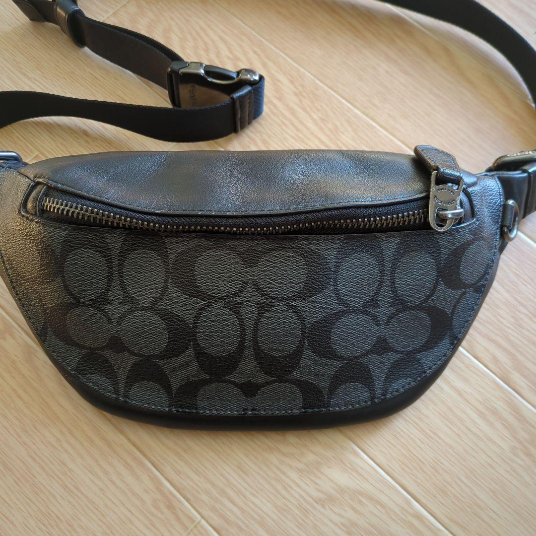 コーチ ウエストバッグ ボディバッグ COACH シグネチャー メンズ グレー