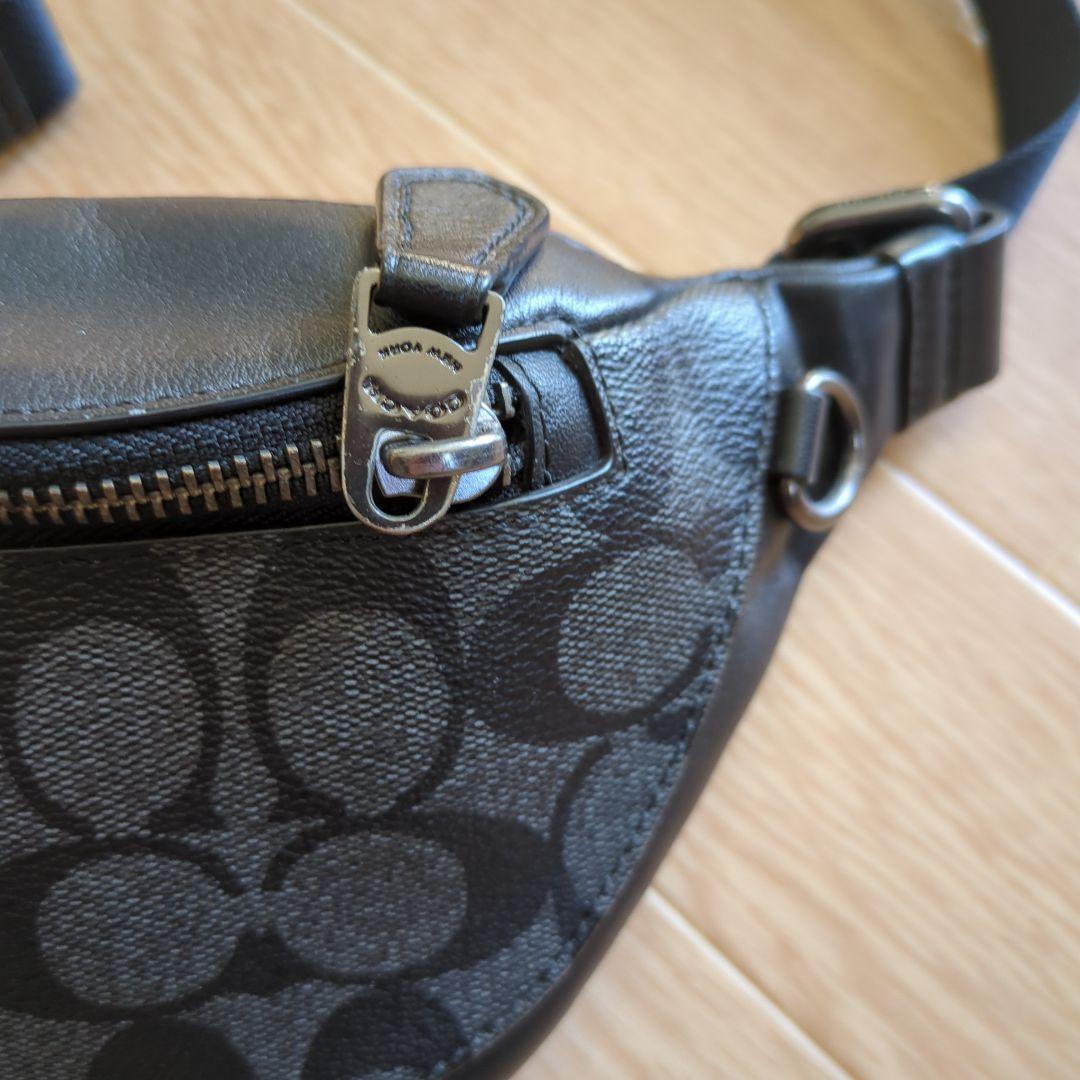 コーチ ウエストバッグ ボディバッグ COACH シグネチャー メンズ グレー