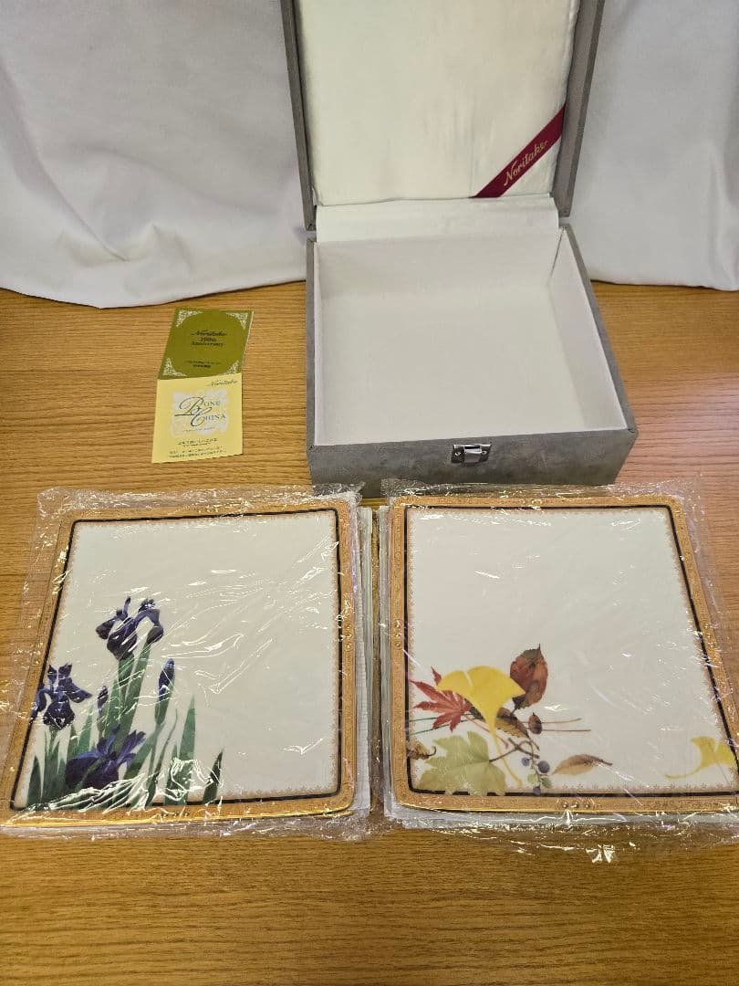 ノリタケ　四季彩舞曲スクエアプレート　６枚　未使用品　ロンド