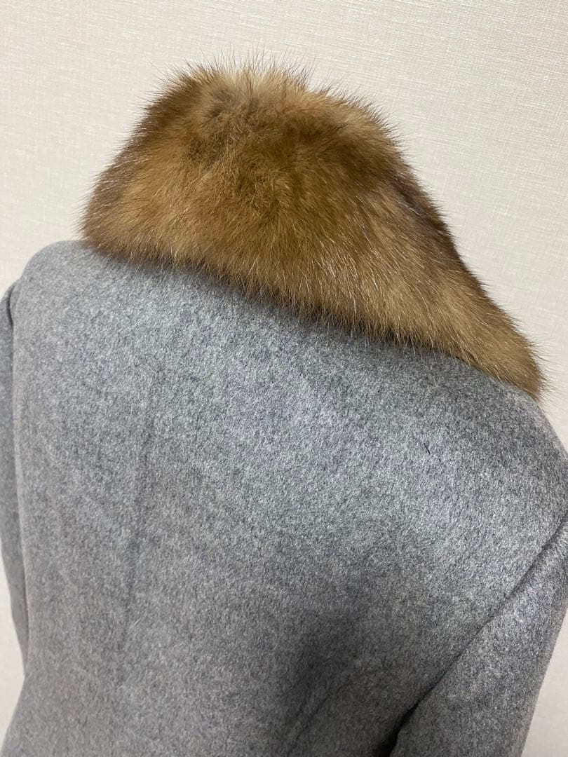 美品 FOXEY boutique 最高級 セーブルファー カシミヤ コート