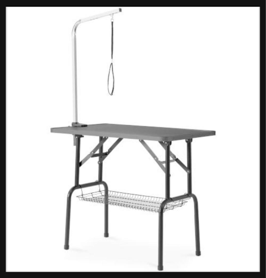 新品　トリミングテーブル　トリミング台　折りたたみ式　ブラック