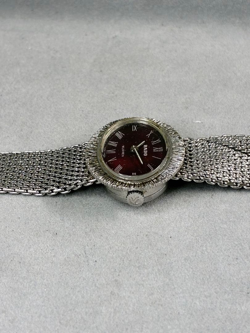 希少品 RADO ラドー 腕時計 レッド レディース 手巻き 箱付き 稼働品