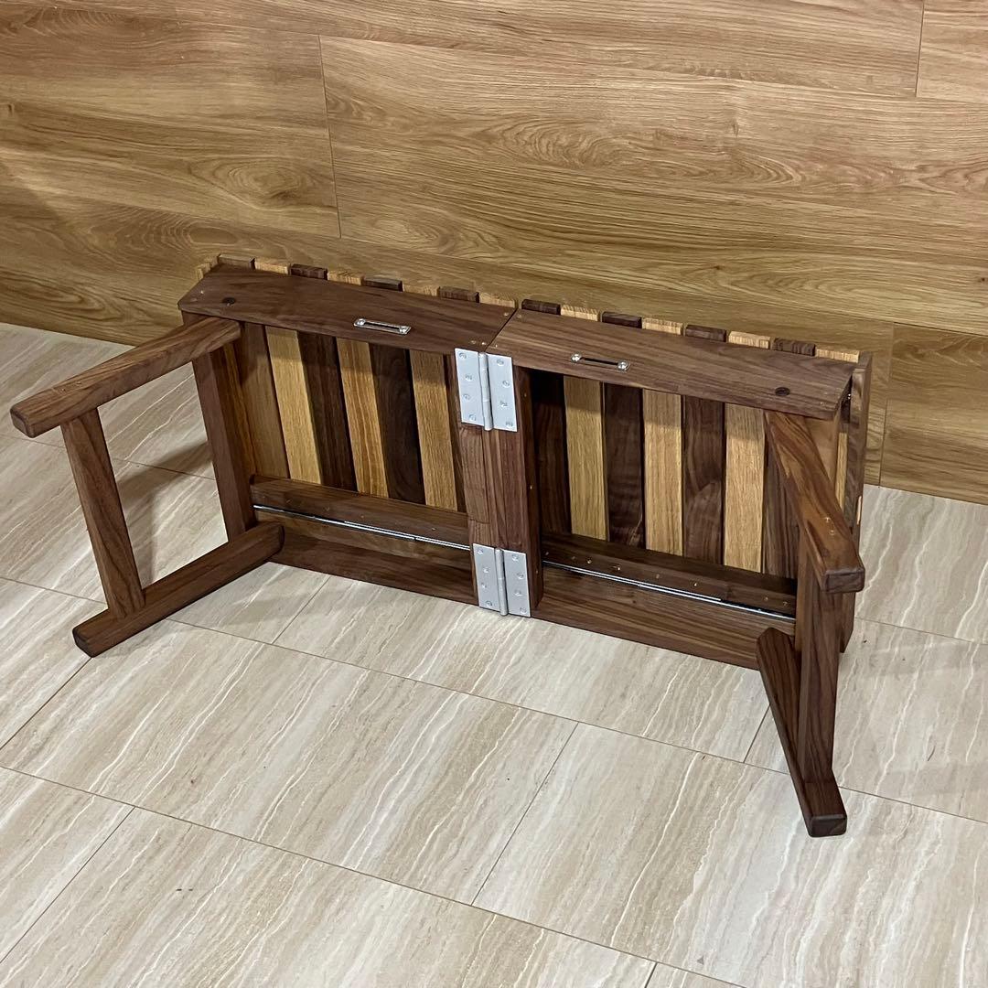 在庫品　スライドテーブル THEBOX フル天然ウォルナット×オーク