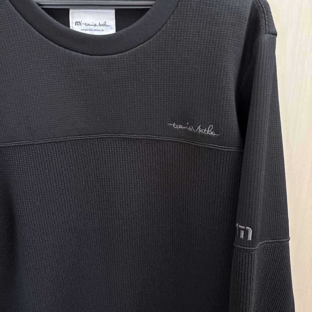 【美品】Travis Mathew ゴルフウェア　ブラック　ニット風トレーナー