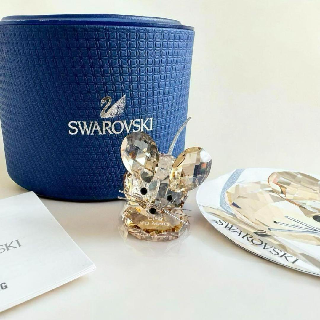 美品 非売品 限定 スワロフスキー レプリカ マウス ネズミ ゴールド 40周年