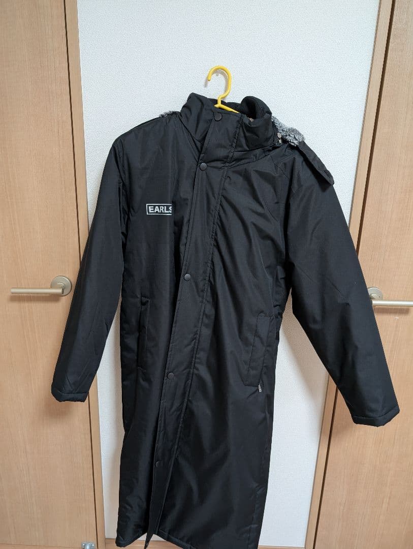 アールズコートゴルフ フリース裏地 ブラックロングコート