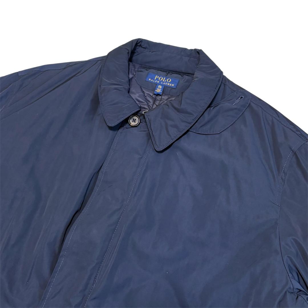 未使用　ポロ ラルフローレン　中綿　ステンカラーコート　比翼　XXL　ネイビー