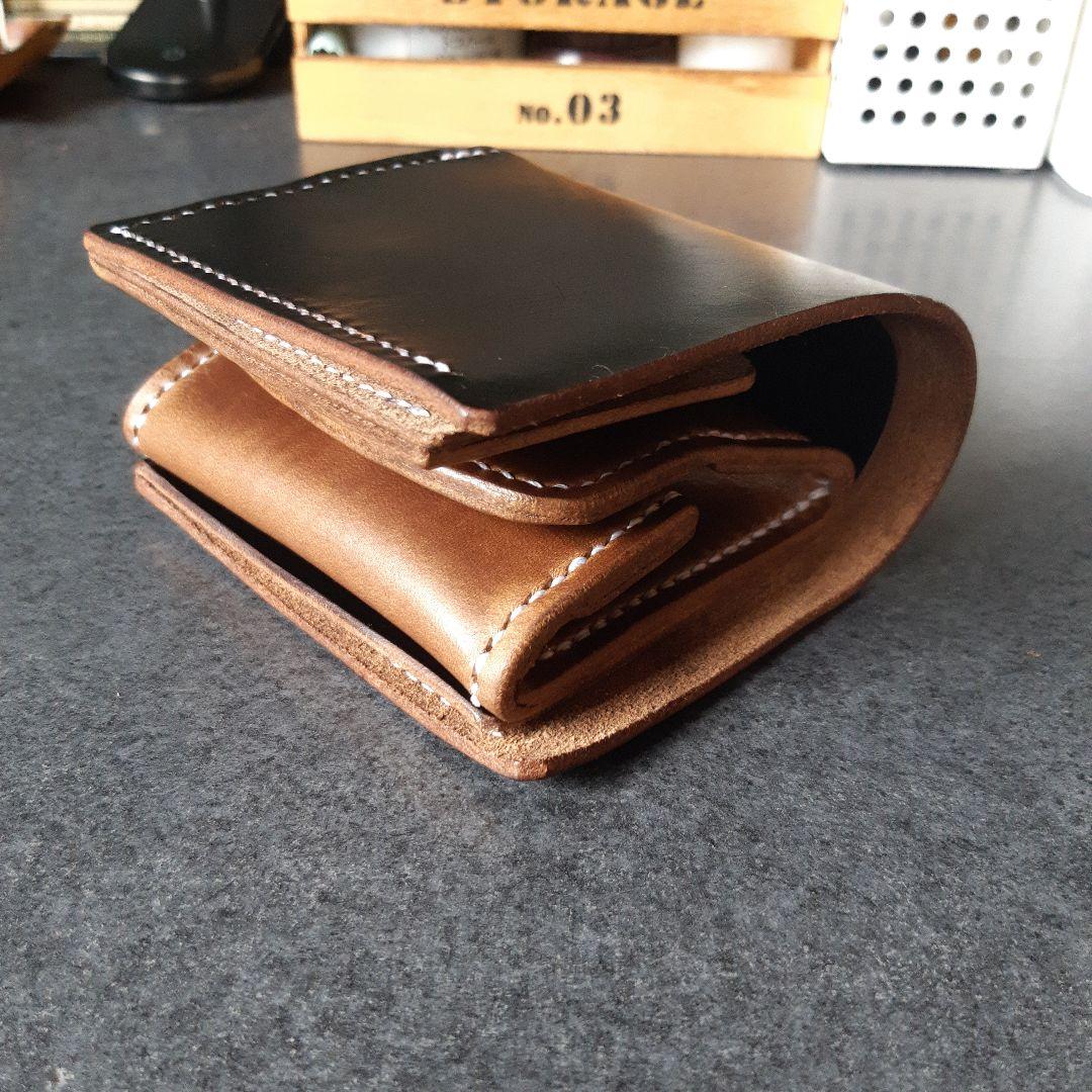 HORWEEN★クロムエクセル　二つ折り財布 ブラック　ブラウン