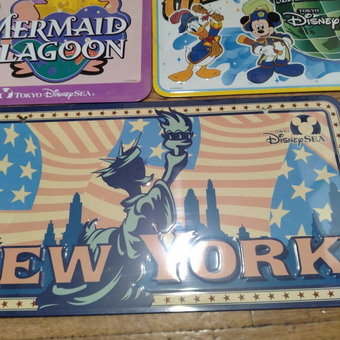 ♡東京ディズニーシー ☆ブリキ看板☆プレート5枚セット1♡レア品
