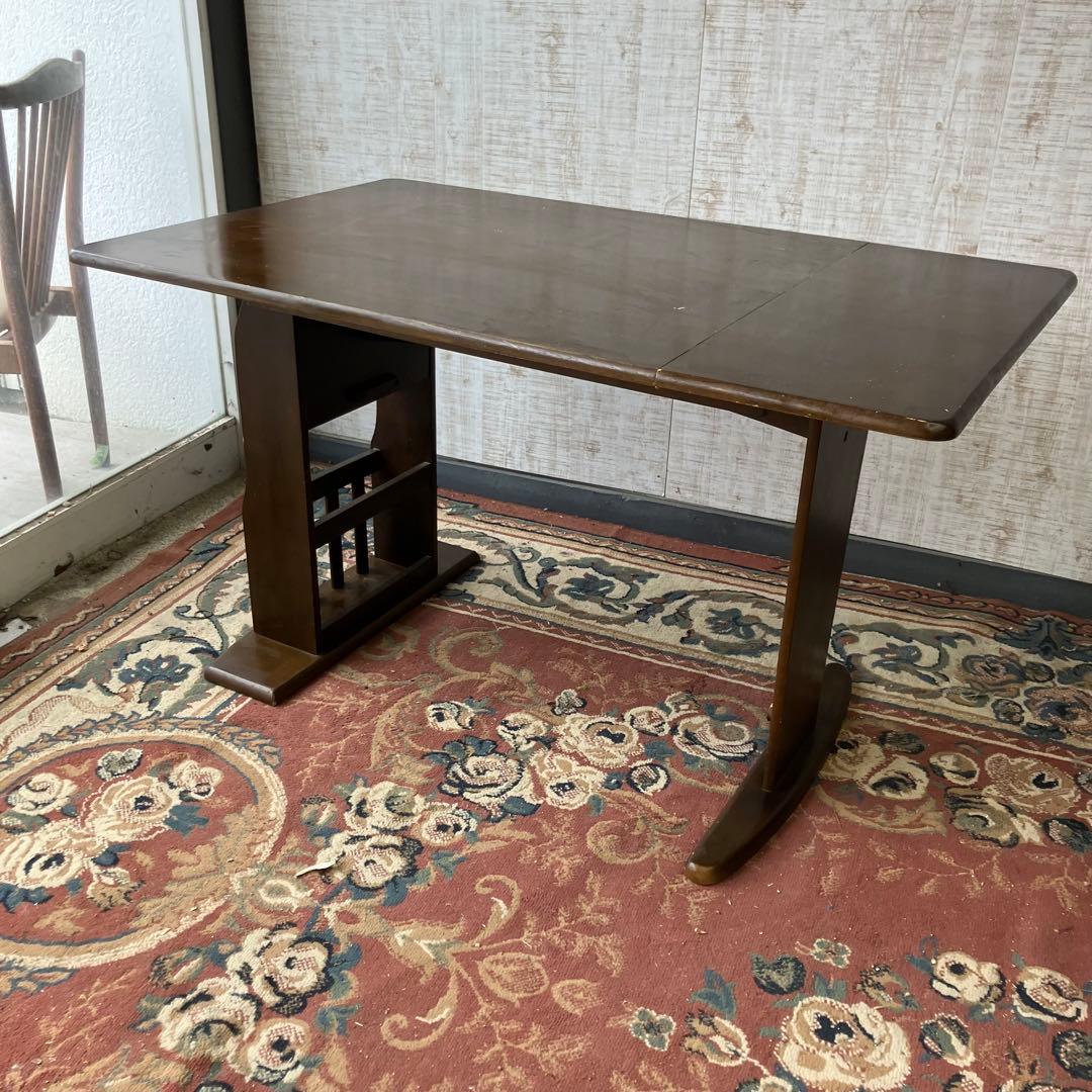 北欧レトロ オープンシェルフバタフライテーブル ダイニングテーブル