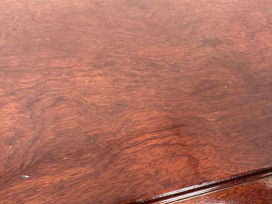 カリモク コロニアル センターテーブル 棚付き ラタン張り ローテーブル※i4※