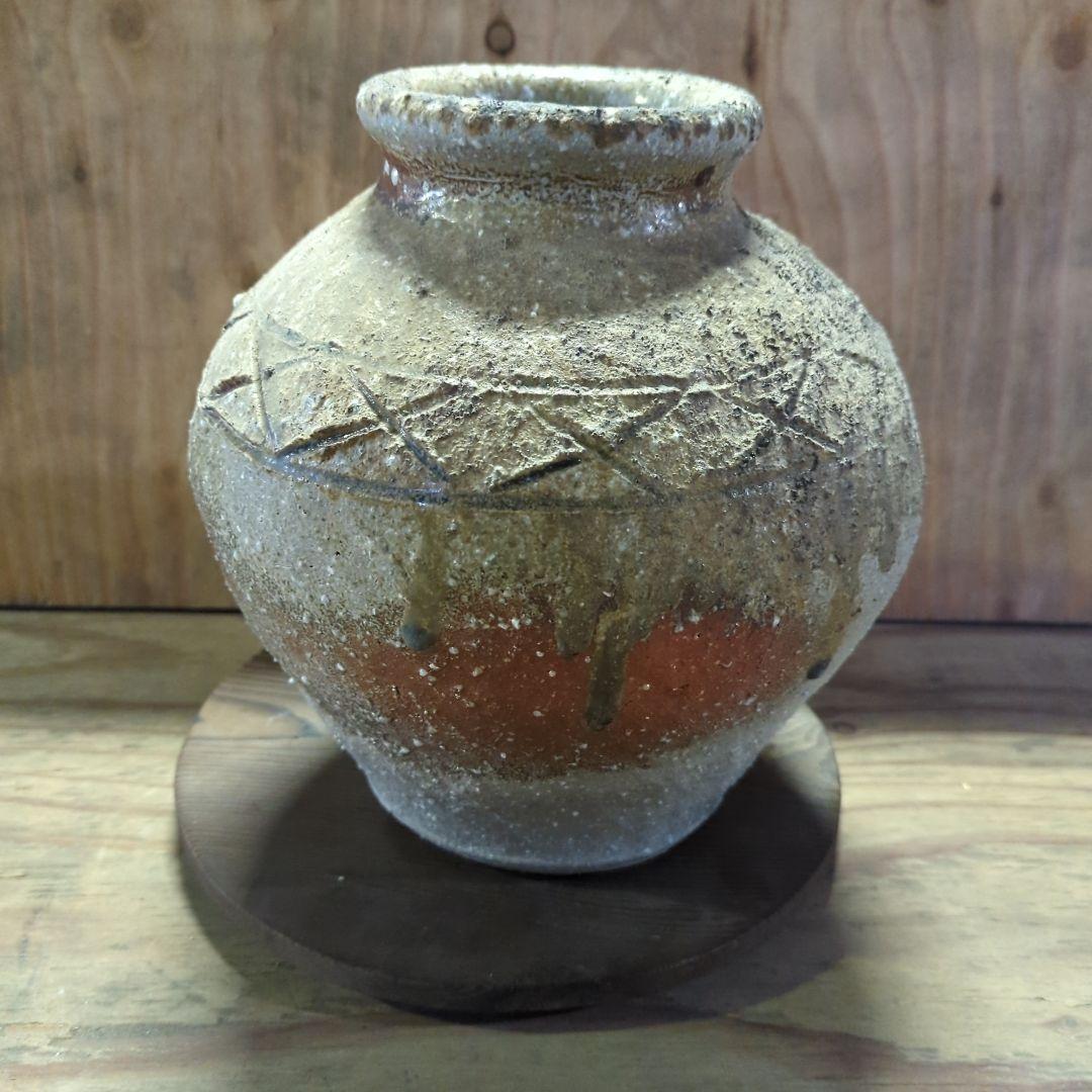 【信楽焼】古信楽ビードロ　花瓶