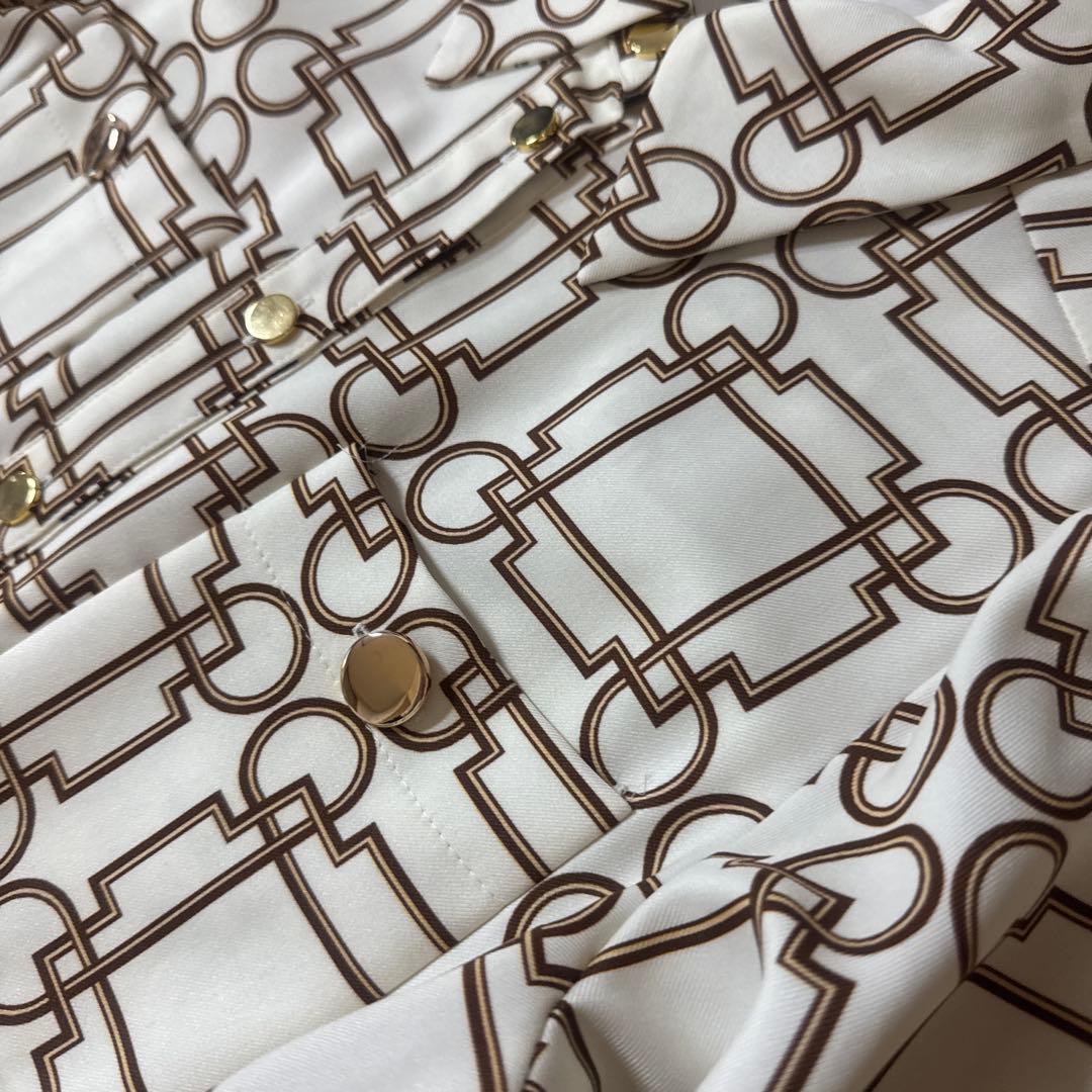 グレースコンチネンタル　モノグラムプリントワンピース36