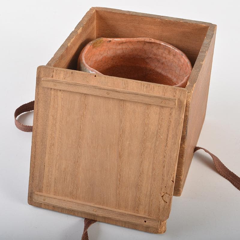 茶道具　楽吉左衛門　赤筒楽茶碗　共箱　M　R7086