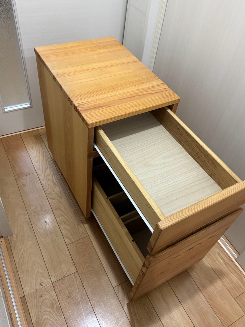 無印　デスクキャビネット　キャスター付