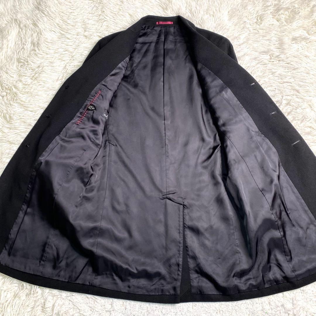 Paul smith チェスターコート カシミヤ100% ロング 黒 L ロング