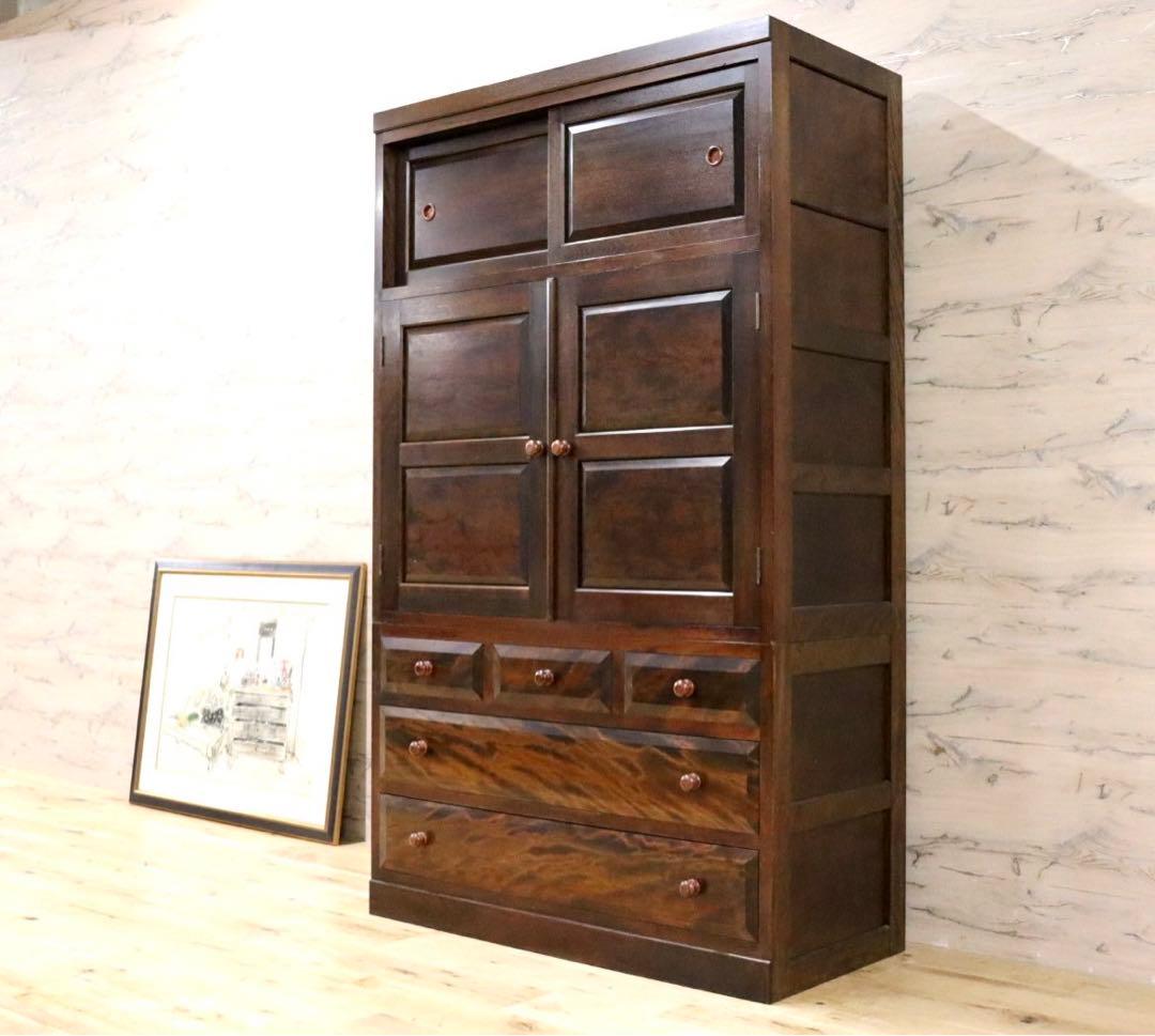 GMGH284○松本民芸家具 D型 和箪笥 整理箪笥 整理タンス 和家具 和モダ