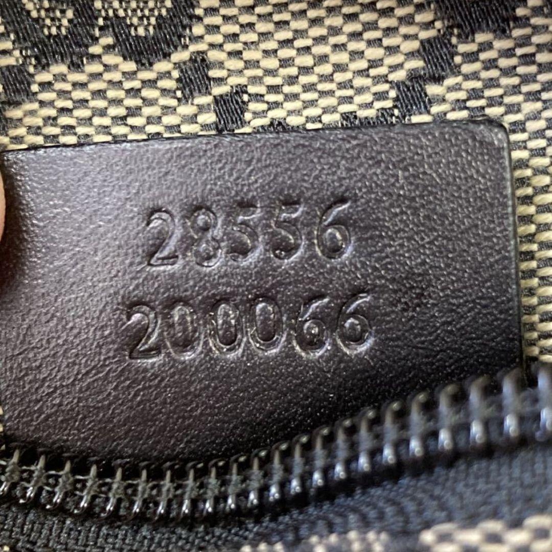 GUCCI グッチ GGキャンバス ボディバッグ レザー カーキベージュ極美品
