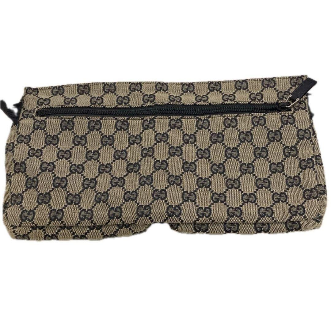 GUCCI グッチ GGキャンバス ボディバッグ レザー カーキベージュ極美品