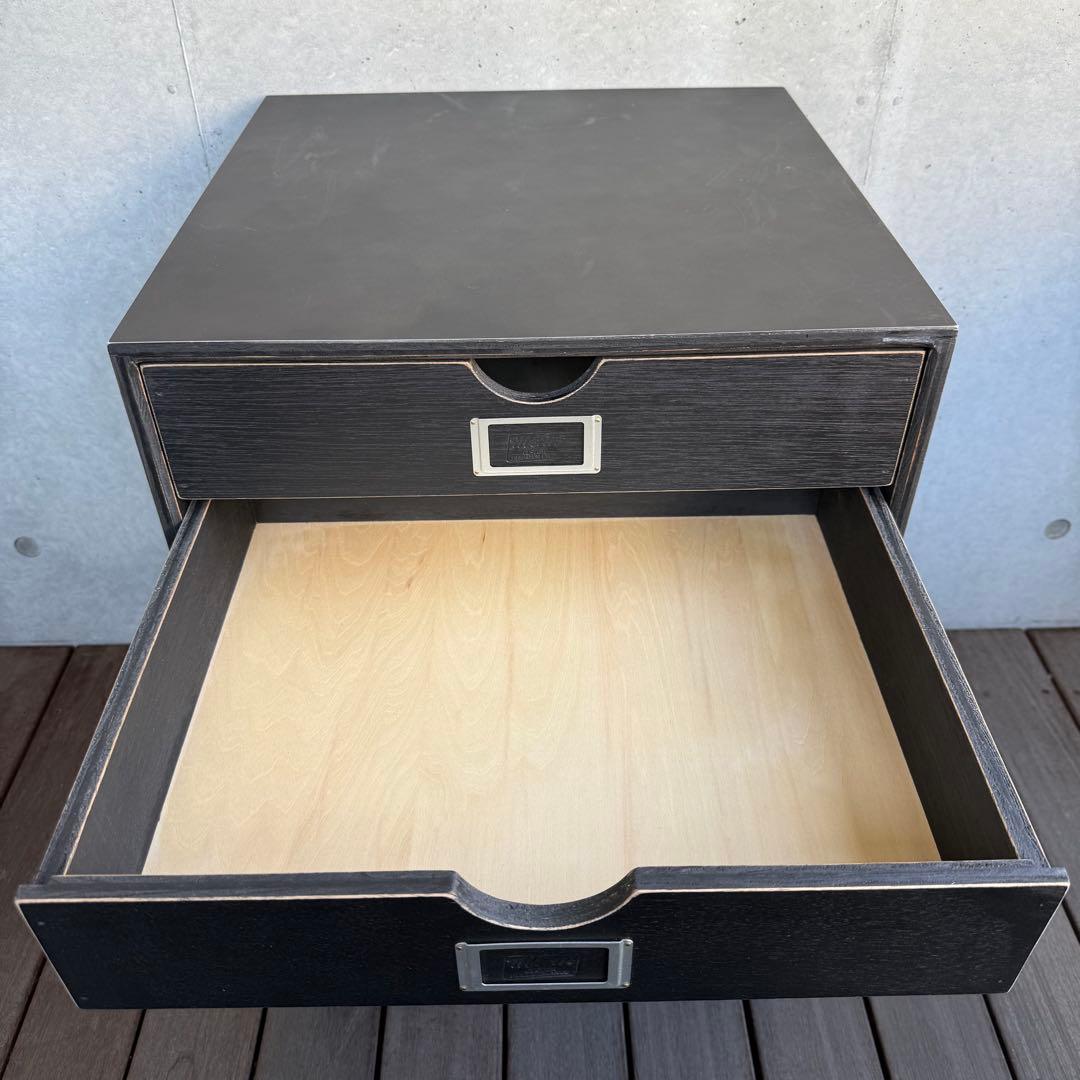 M&M カスタムパフォーマンス　木製5段収納ラック キャスター付き