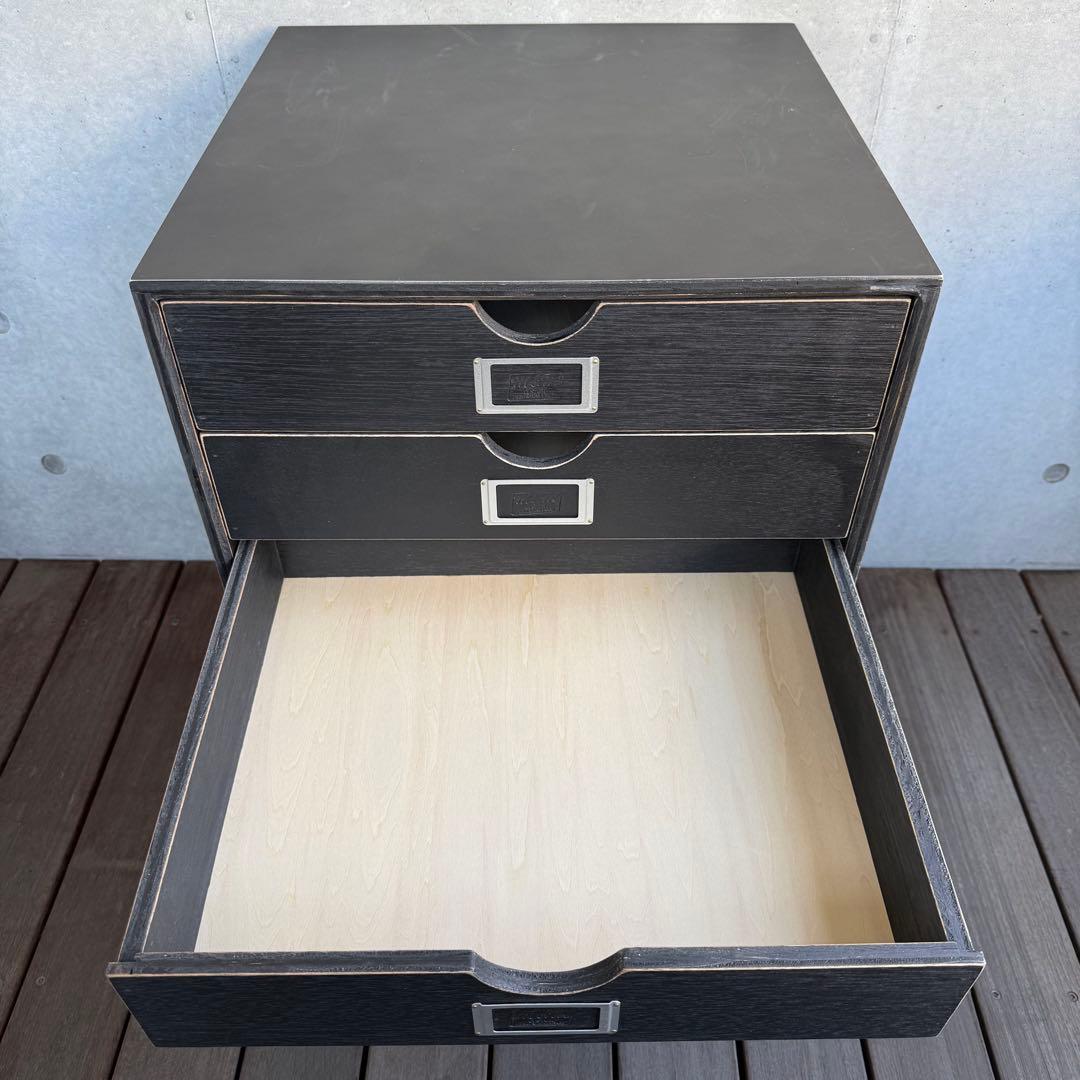 M&M カスタムパフォーマンス　木製5段収納ラック キャスター付き