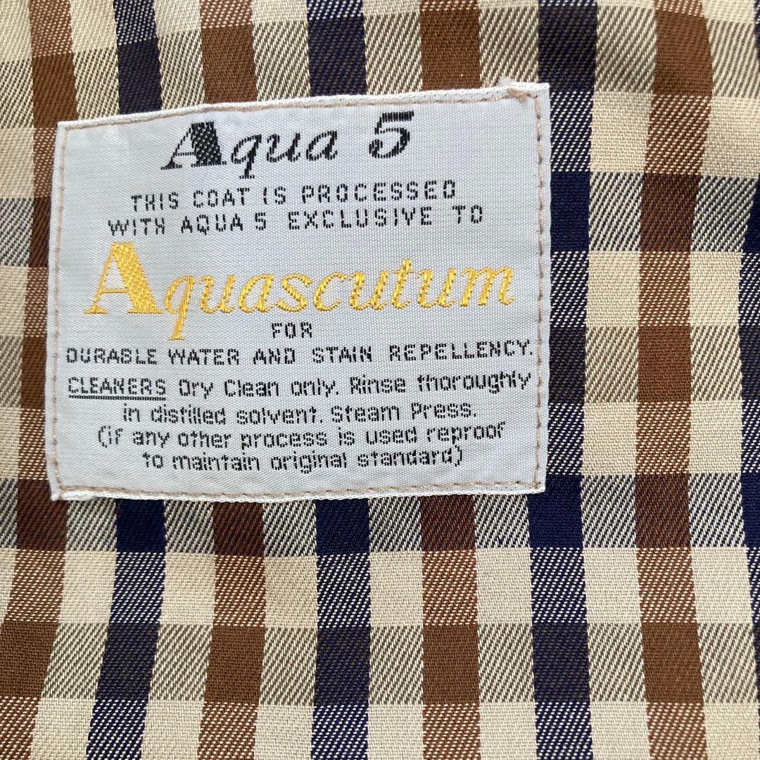 メンズ　Aquascutum ベージュ ステンカラーコート　ライナー付き