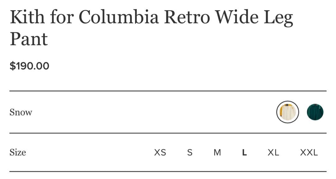 【新品未使用】Kith for Columbia