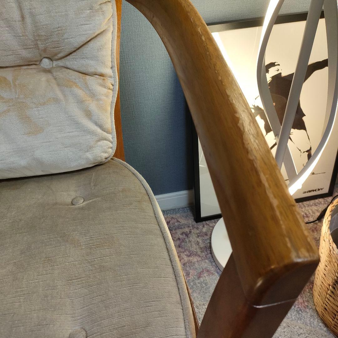 【マルニ木工】ラタンバック アームチェア 曲木椅子 昭和レトロ／ヴィンテージ