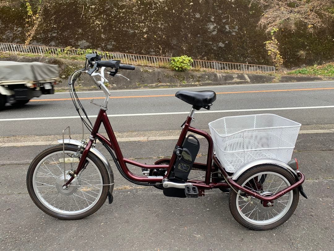【動作確認済】送料無料 電動アシスト三輪自転車 5.8Ah 20-16インチ