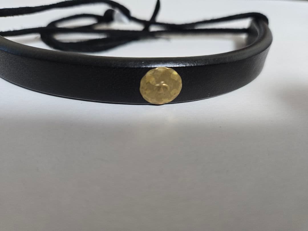 金メタルレザーブレス　　ブレスレット