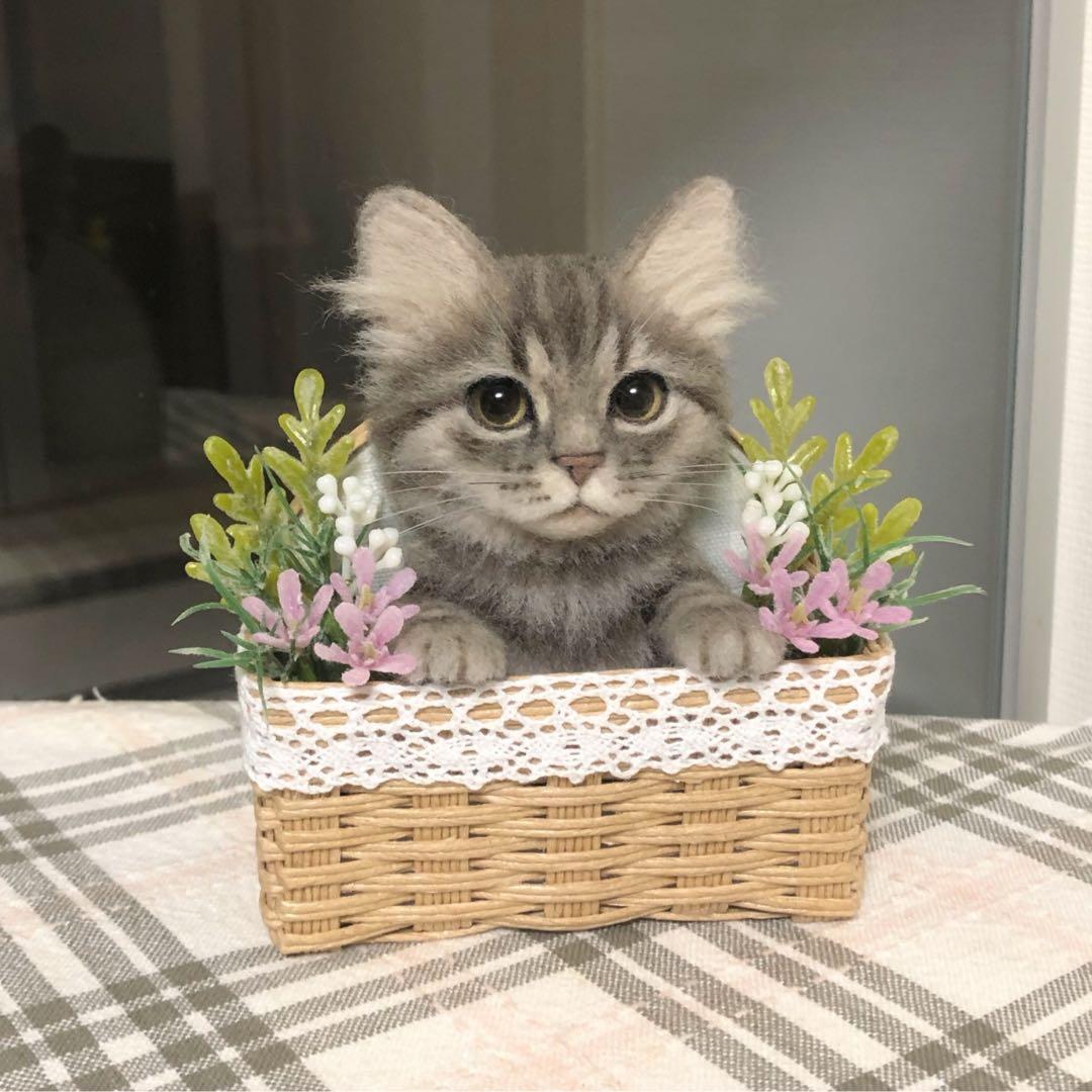 羊毛フェルト 猫 ハンドメイド はな ❦❀プロフお読み下さい❀