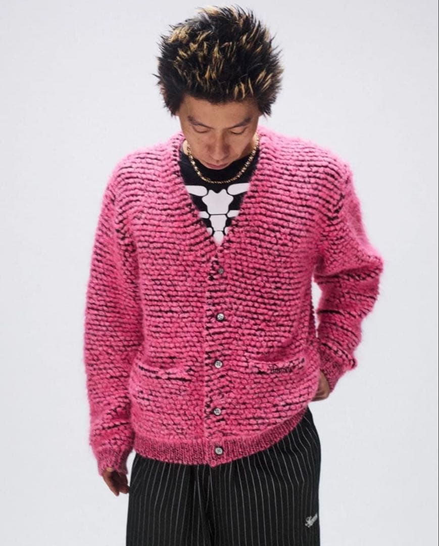 トップス Supreme Textured Knotted Cardigan Pink M