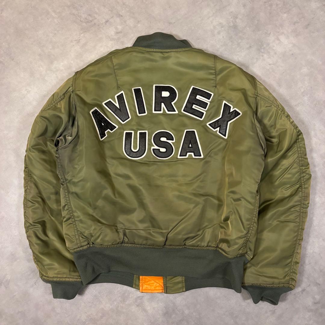 90s AVIREX MA-1 コマーシャルロゴ フライトジャケット