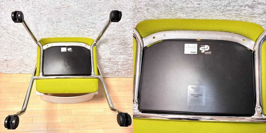 vitra ヴィトラ ビザロール2 visaroll 2 タイヤ付チェア 2脚②