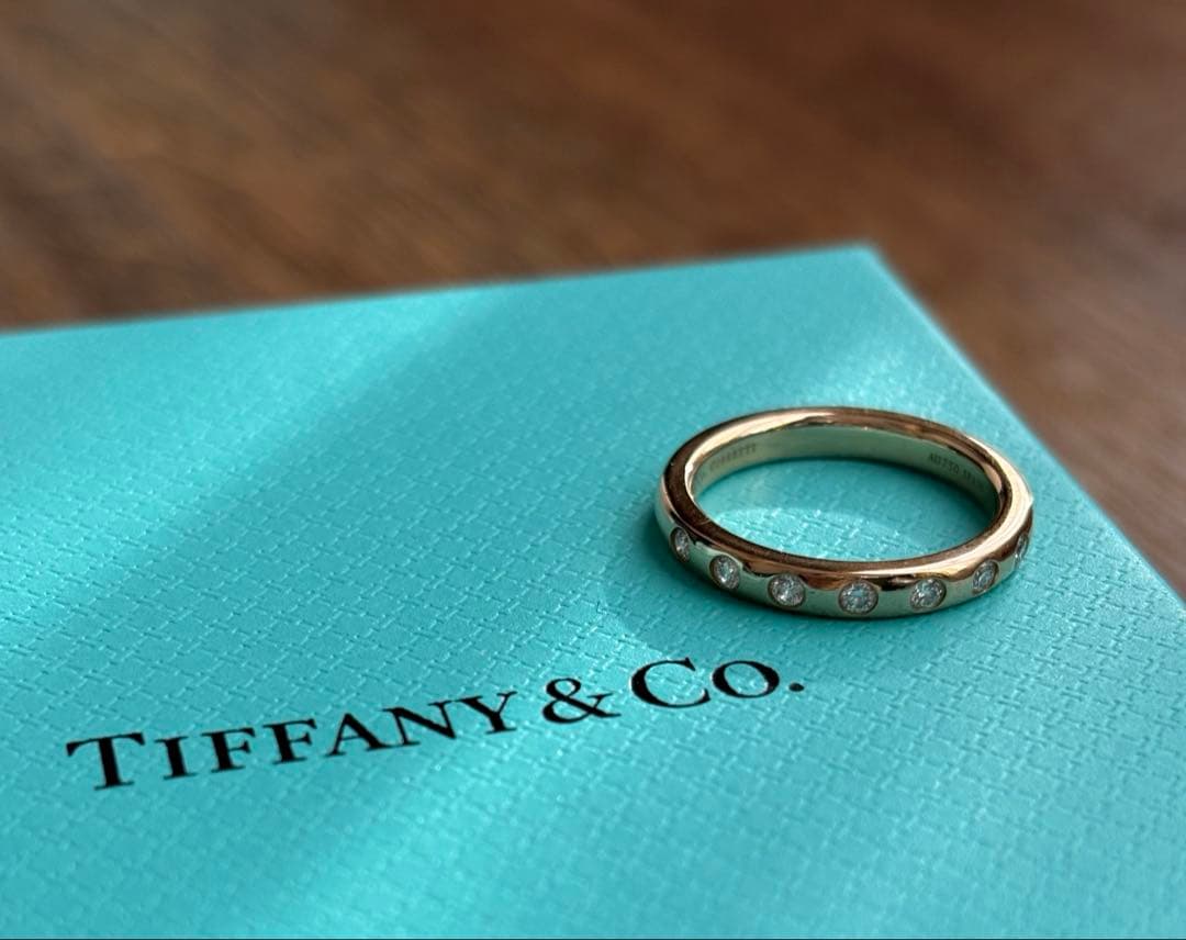 ティファニー　スタッキングバンドリング　エイトダイヤモンド　RG k18