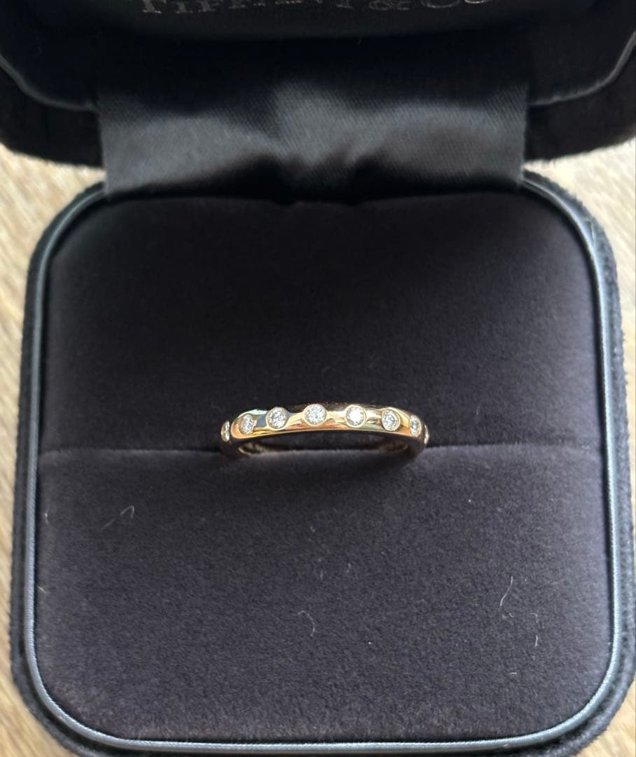 ティファニー　スタッキングバンドリング　エイトダイヤモンド　RG k18