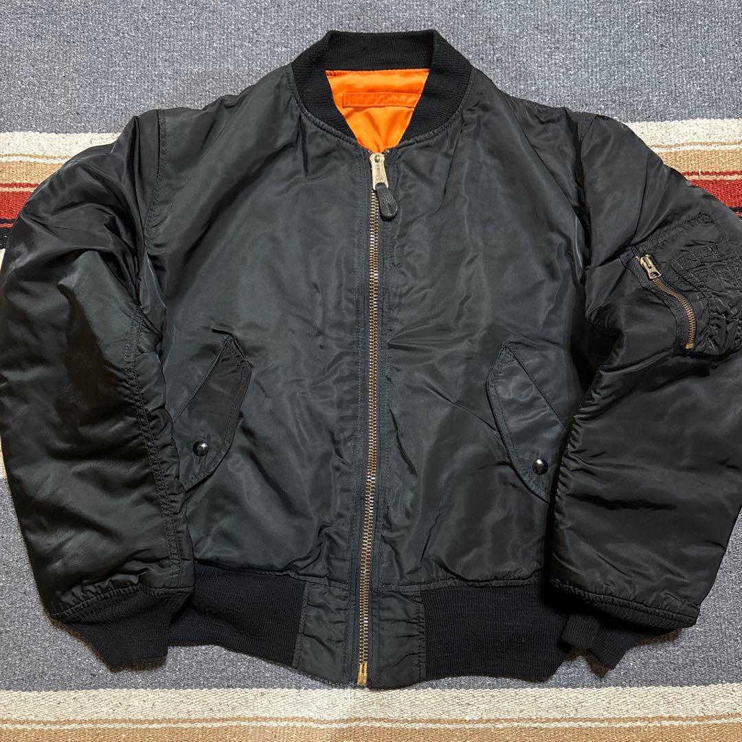 ALPHA INDUSTRIE MA-1 USA製　希少色　Ｍ　ブラック