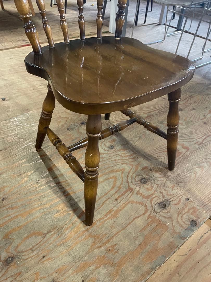 飛騨家具　キツツキ　ダイニングチェア　ウィンザーチェア　アンティーク　④