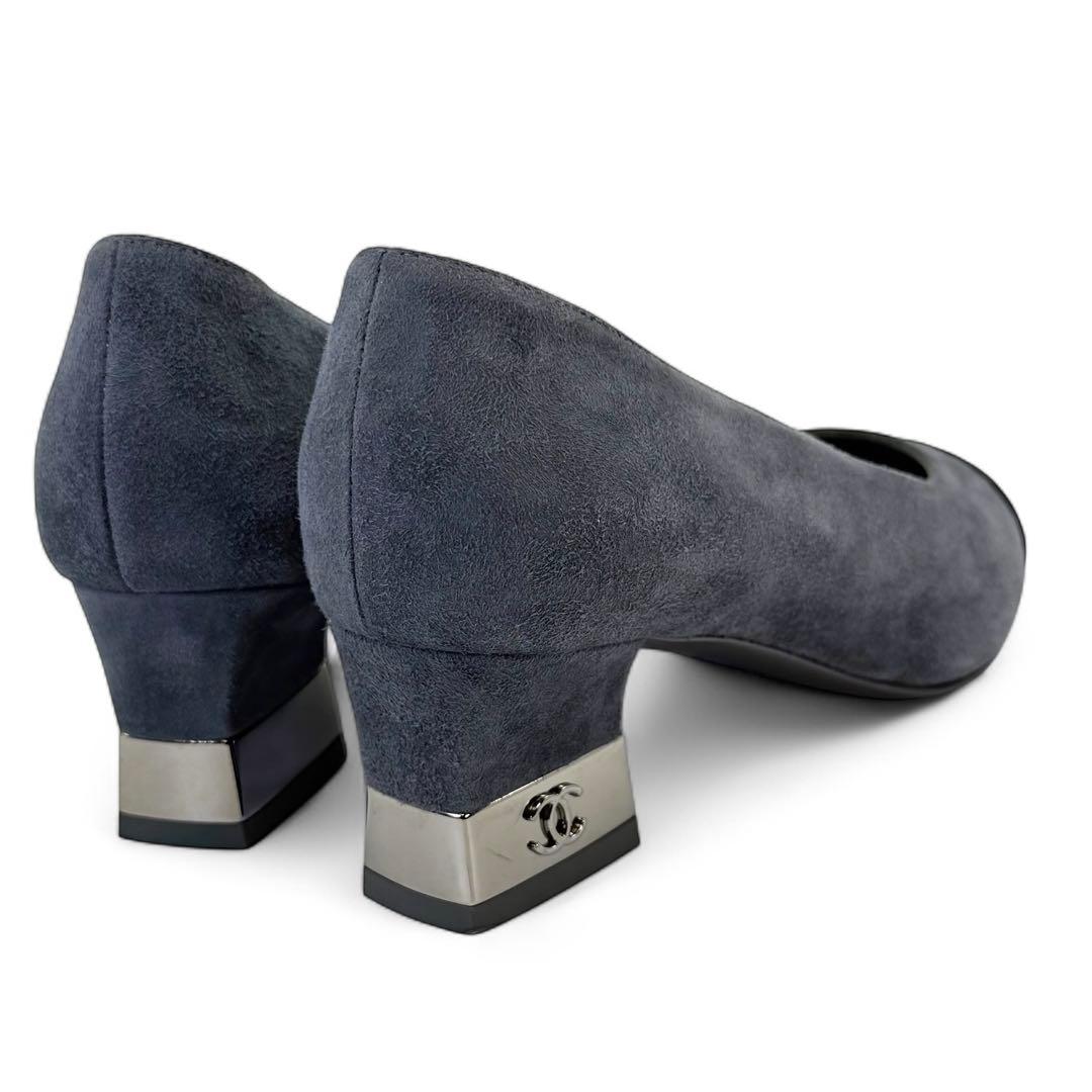 【極美品】シャネル　ココマーク　スエード　レザー　パンプス　ヒール　靴