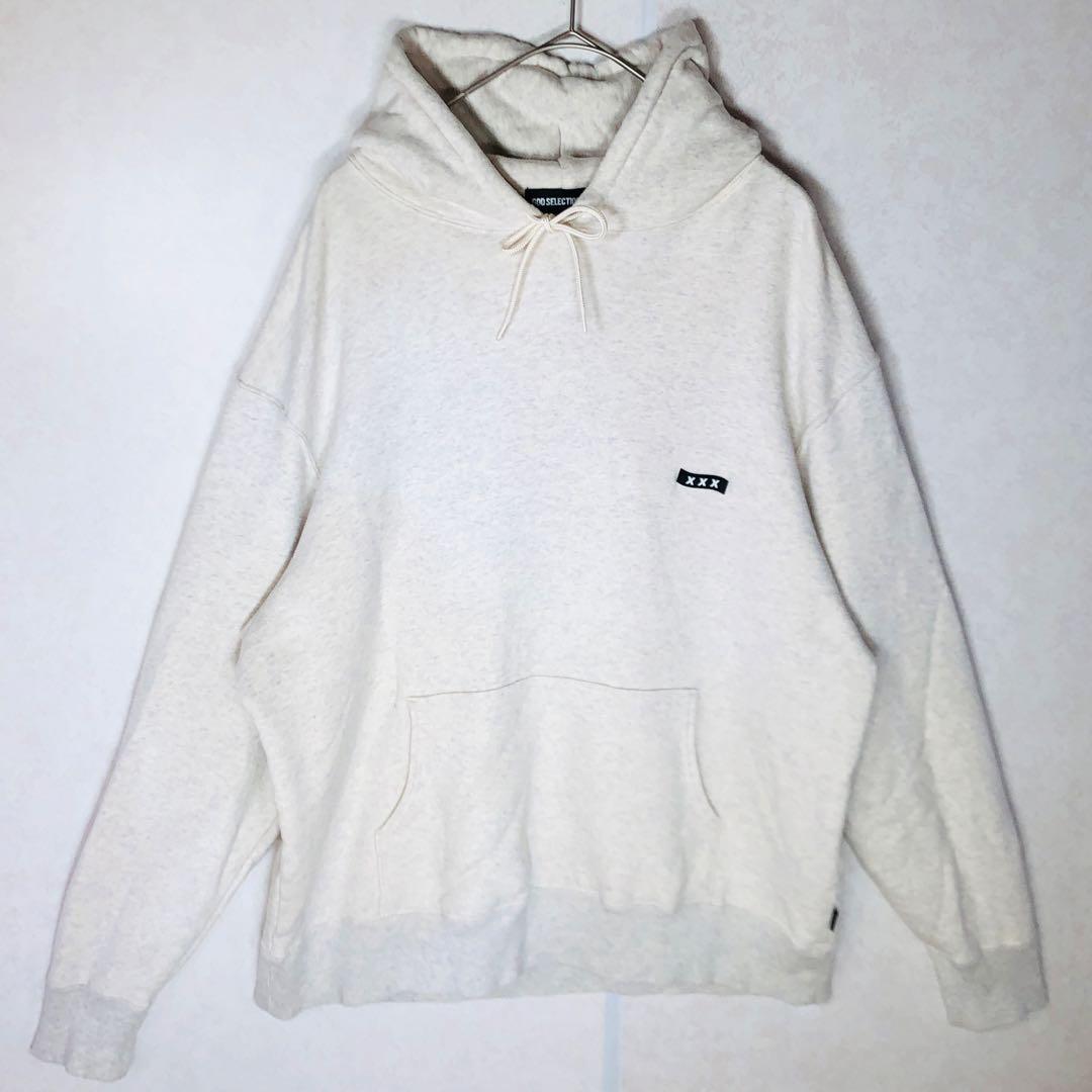 【人気XLサイズ】ゴッドセレクション ロゴワッペン スモールボックスロゴパーカー