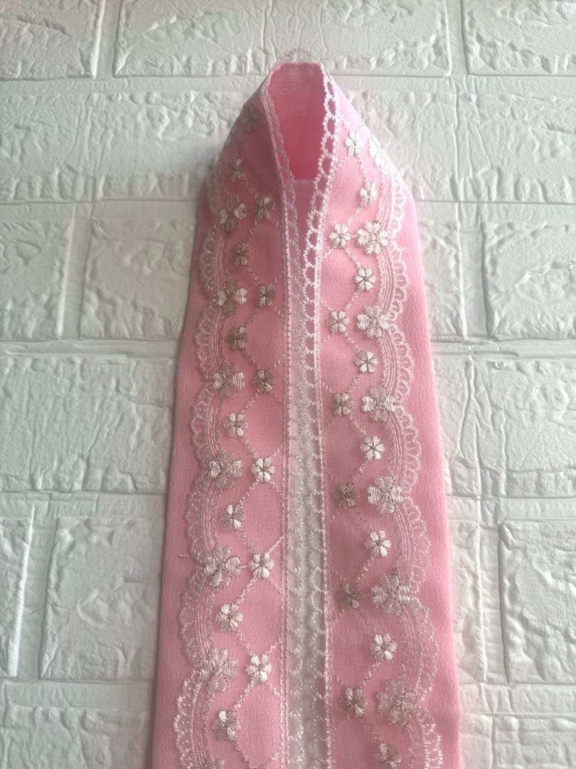 刺繍レースの重ね衿　フリル半衿　正絹帯揚げ　正絹帯締め　付け袖　11点フルセット