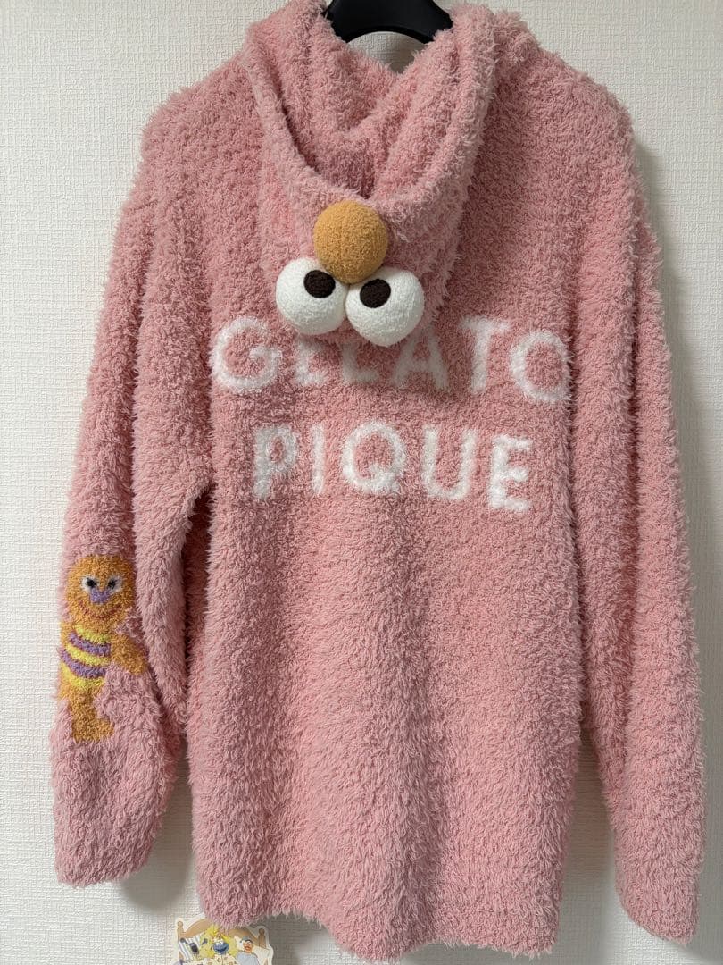 gelato pique×SESAME STREET パーカー ピンク タグ付き