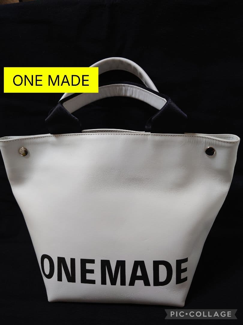 [美品]ONEMADEワンメイドトートバッグ　本革製ホワイト