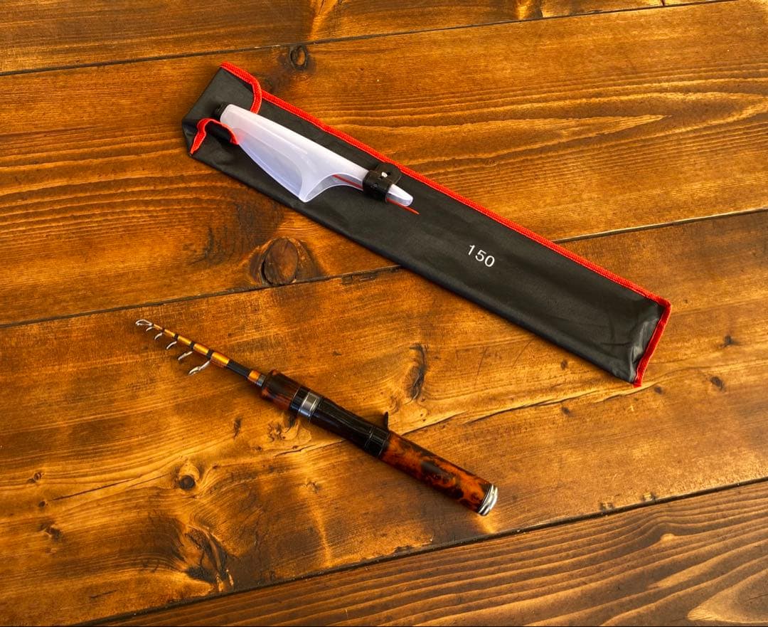 トラウトロッド　4ft9inch ウッドグリップ　ベイトテレスコロッド　渓流釣り