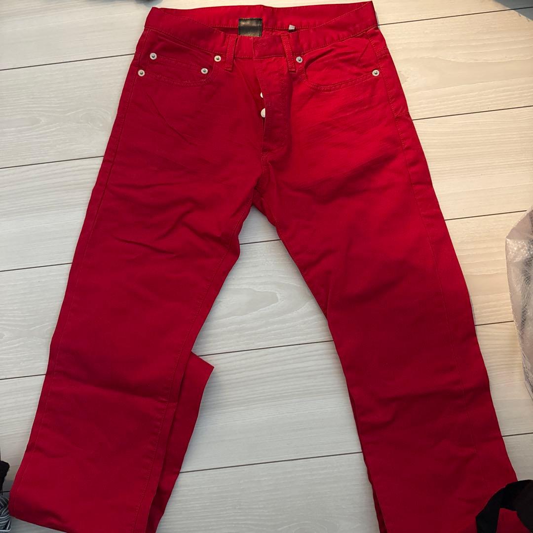 Dior 赤 ボタンフライ パンツ